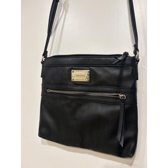Nine West Handbags - Nine West || Crossbody Bag || Medium || Black Pebbled || Faux Leather